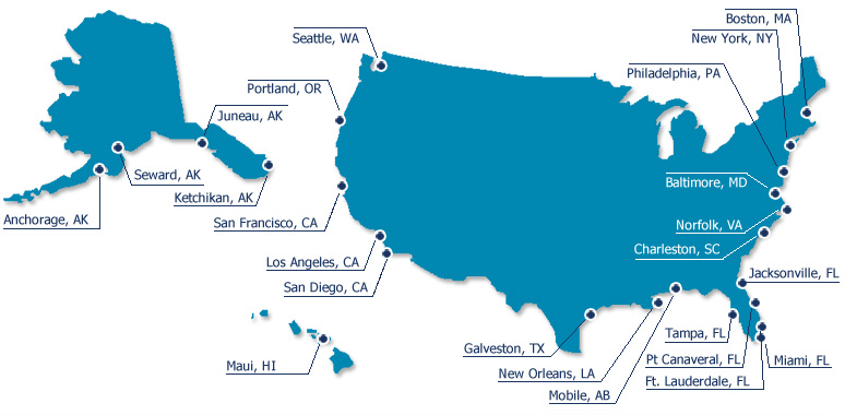 Cruise Ports In Florida Map